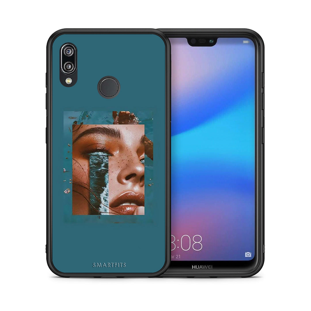 Θήκη Huawei P20 Lite Cry An Ocean από τη Smartfits με σχέδιο στο πίσω μέρος και μαύρο περίβλημα | Huawei P20 Lite Cry An Ocean case with colorful back and black bezels