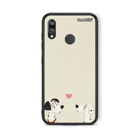 Thumbnail for Huawei P20 Lite Dalmatians Love θήκη από τη Smartfits με σχέδιο στο πίσω μέρος και μαύρο περίβλημα | Smartphone case with colorful back and black bezels by Smartfits