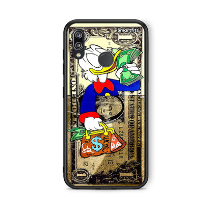 Huawei P20 Lite Duck Money Θήκη από τη Smartfits με σχέδιο στο πίσω μέρος και μαύρο περίβλημα | Smartphone case with colorful back and black bezels by Smartfits