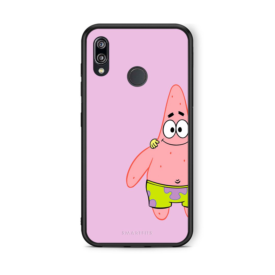 Huawei P20 Lite  Friends Patrick θήκη από τη Smartfits με σχέδιο στο πίσω μέρος και μαύρο περίβλημα | Smartphone case with colorful back and black bezels by Smartfits