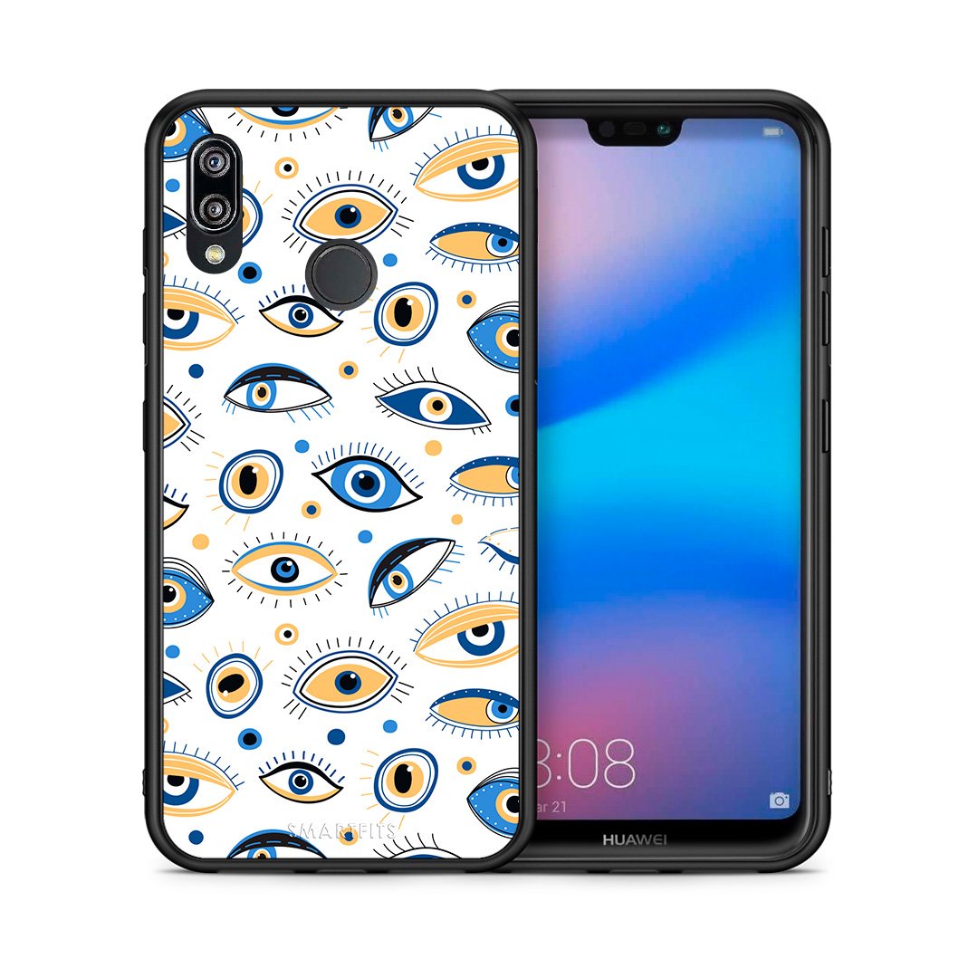 Θήκη Huawei P20 Lite Ftou Ftou από τη Smartfits με σχέδιο στο πίσω μέρος και μαύρο περίβλημα | Huawei P20 Lite Ftou Ftou case with colorful back and black bezels