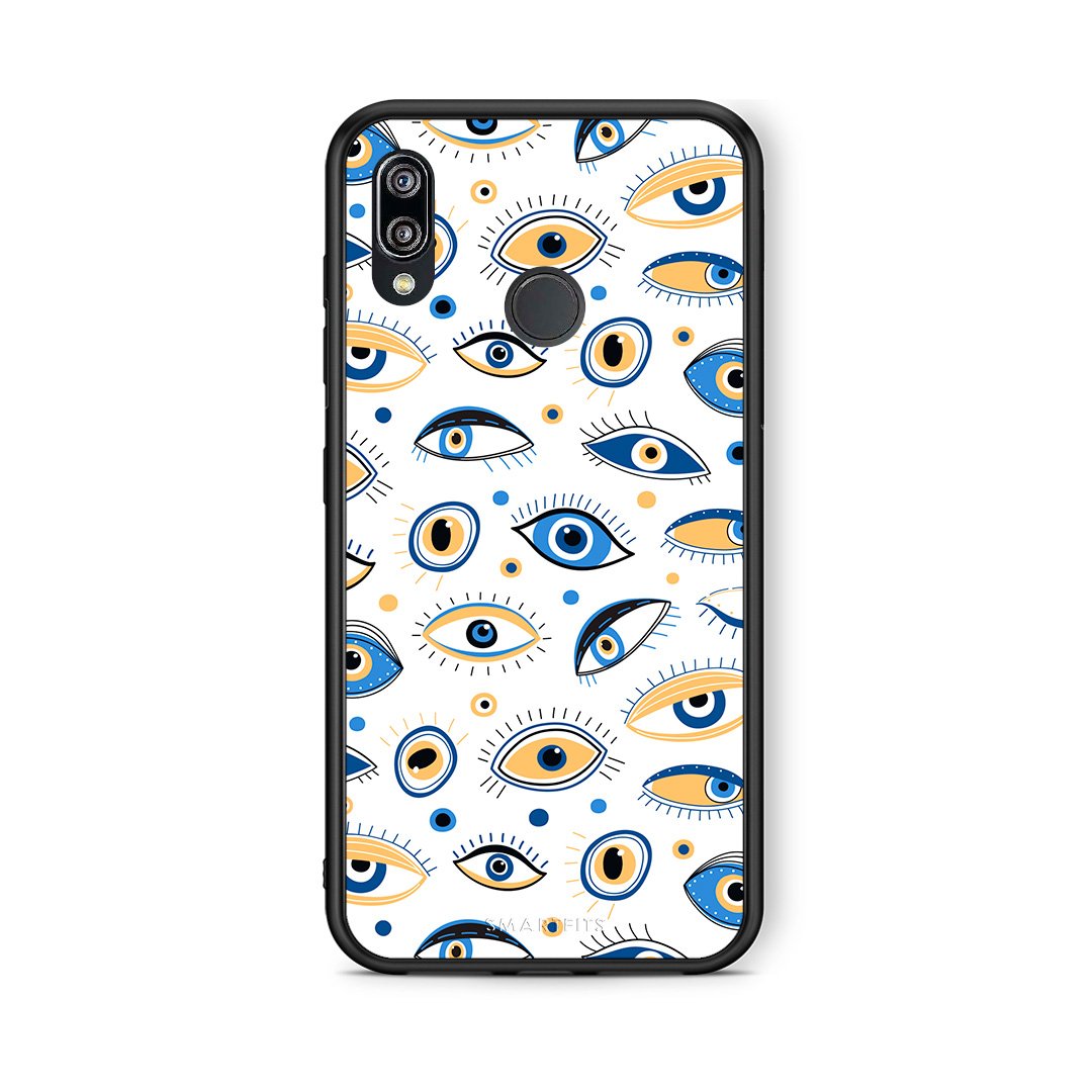 Huawei P20 Lite Ftou Ftou θήκη από τη Smartfits με σχέδιο στο πίσω μέρος και μαύρο περίβλημα | Smartphone case with colorful back and black bezels by Smartfits