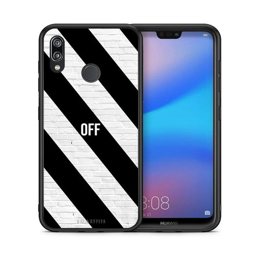 Θήκη Huawei P20 Lite Get Off από τη Smartfits με σχέδιο στο πίσω μέρος και μαύρο περίβλημα | Huawei P20 Lite Get Off case with colorful back and black bezels
