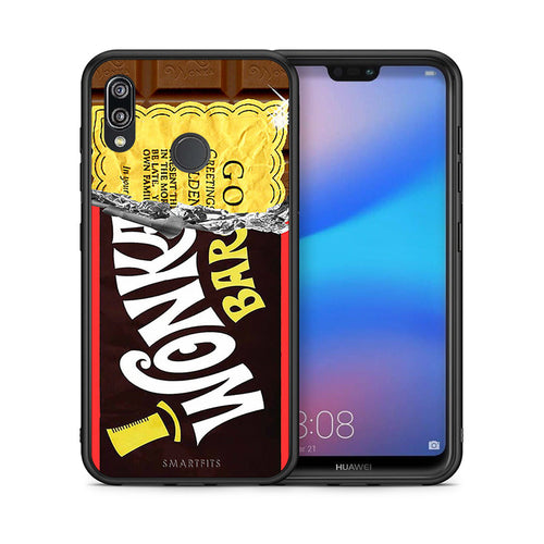 Θήκη Huawei P20 Lite Golden Ticket από τη Smartfits με σχέδιο στο πίσω μέρος και μαύρο περίβλημα | Huawei P20 Lite Golden Ticket case with colorful back and black bezels