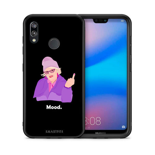 Θήκη Huawei P20 Lite Grandma Mood Black από τη Smartfits με σχέδιο στο πίσω μέρος και μαύρο περίβλημα | Huawei P20 Lite Grandma Mood Black case with colorful back and black bezels