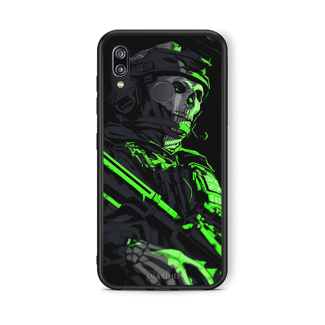 Huawei P20 Lite Green Soldier Θήκη Αγίου Βαλεντίνου από τη Smartfits με σχέδιο στο πίσω μέρος και μαύρο περίβλημα | Smartphone case with colorful back and black bezels by Smartfits