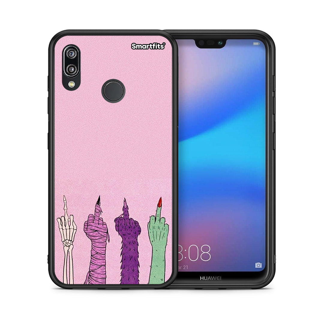 Θήκη Huawei P20 Lite Halloween Be A Lady από τη Smartfits με σχέδιο στο πίσω μέρος και μαύρο περίβλημα | Huawei P20 Lite Halloween Be A Lady case with colorful back and black bezels