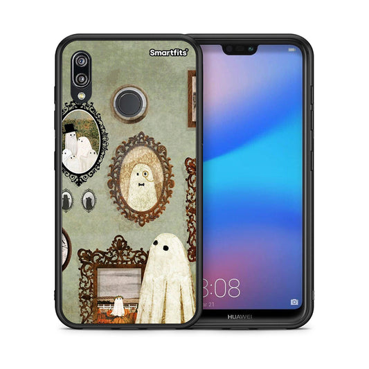 Θήκη Huawei P20 Lite Halloween Ghost Season από τη Smartfits με σχέδιο στο πίσω μέρος και μαύρο περίβλημα | Huawei P20 Lite Halloween Ghost Season case with colorful back and black bezels