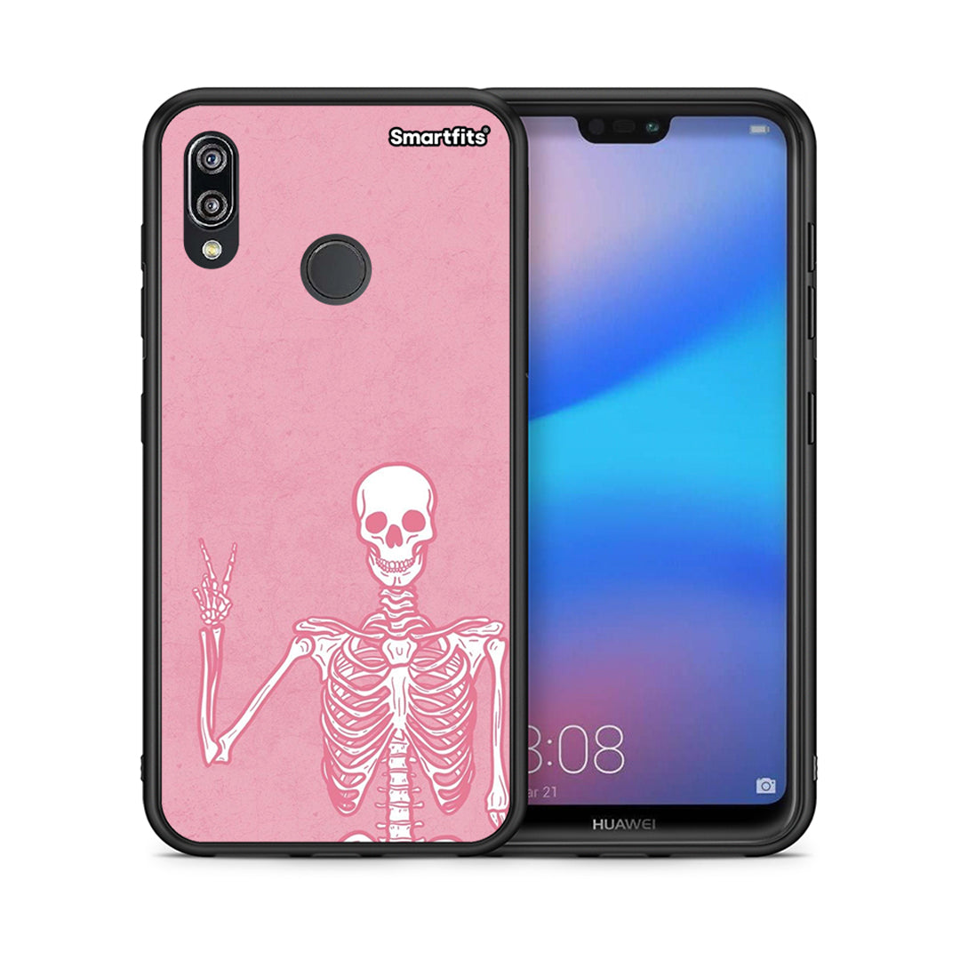 Θήκη Huawei P20 Lite Halloween Motivation από τη Smartfits με σχέδιο στο πίσω μέρος και μαύρο περίβλημα | Huawei P20 Lite Halloween Motivation case with colorful back and black bezels