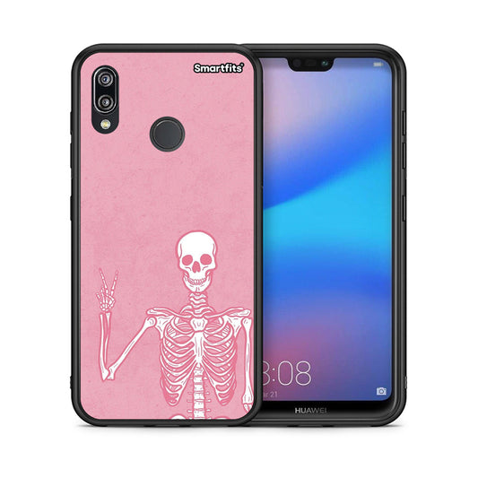 Θήκη Huawei P20 Lite Halloween Motivation από τη Smartfits με σχέδιο στο πίσω μέρος και μαύρο περίβλημα | Huawei P20 Lite Halloween Motivation case with colorful back and black bezels