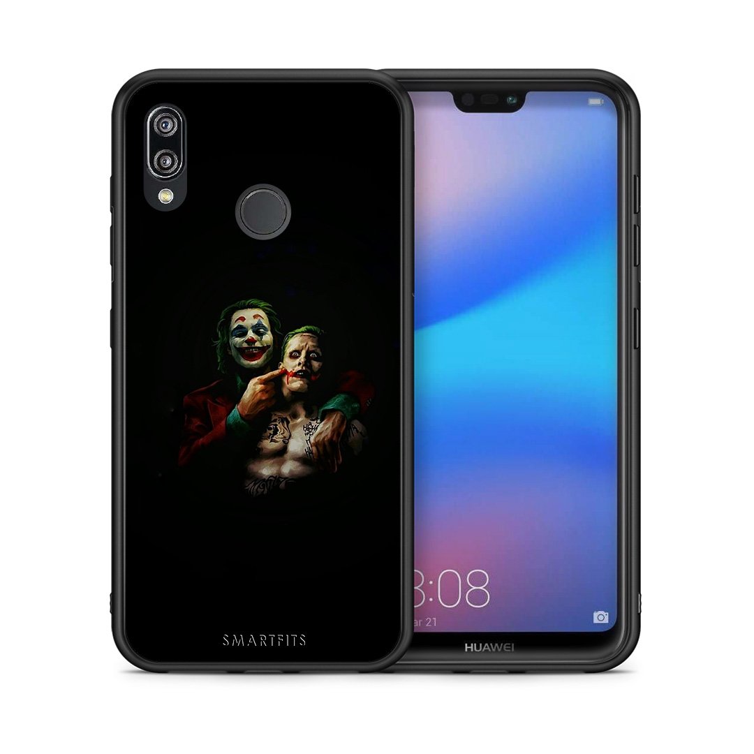 Θήκη Huawei P20 Lite Clown Hero από τη Smartfits με σχέδιο στο πίσω μέρος και μαύρο περίβλημα | Huawei P20 Lite Clown Hero case with colorful back and black bezels