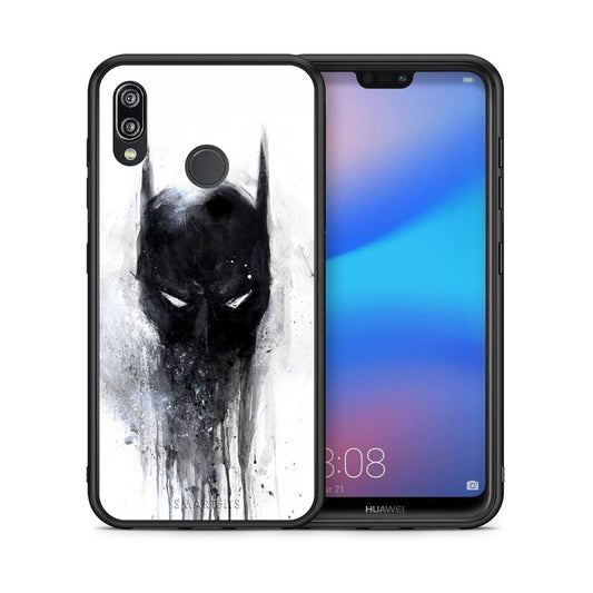 Θήκη Huawei P20 Lite Paint Bat Hero από τη Smartfits με σχέδιο στο πίσω μέρος και μαύρο περίβλημα | Huawei P20 Lite Paint Bat Hero case with colorful back and black bezels