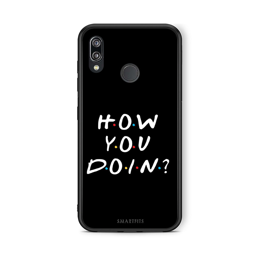 Huawei P20 Lite How You Doin θήκη από τη Smartfits με σχέδιο στο πίσω μέρος και μαύρο περίβλημα | Smartphone case with colorful back and black bezels by Smartfits
