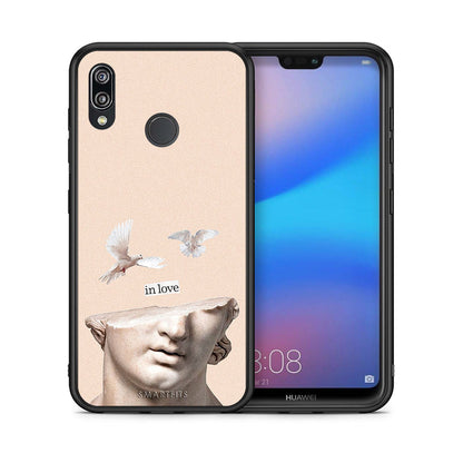 Θήκη Huawei P20 Lite In Love από τη Smartfits με σχέδιο στο πίσω μέρος και μαύρο περίβλημα | Huawei P20 Lite In Love case with colorful back and black bezels