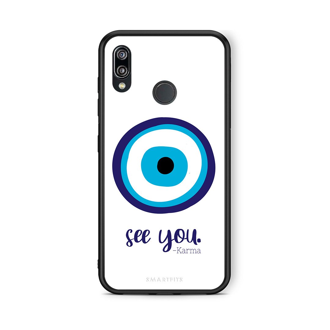 Huawei P20 Lite Karma Says θήκη από τη Smartfits με σχέδιο στο πίσω μέρος και μαύρο περίβλημα | Smartphone case with colorful back and black bezels by Smartfits