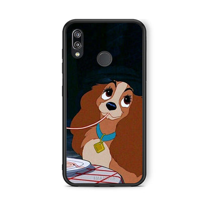 Huawei P20 Lite Lady And Tramp 2 Θήκη Αγίου Βαλεντίνου από τη Smartfits με σχέδιο στο πίσω μέρος και μαύρο περίβλημα | Smartphone case with colorful back and black bezels by Smartfits