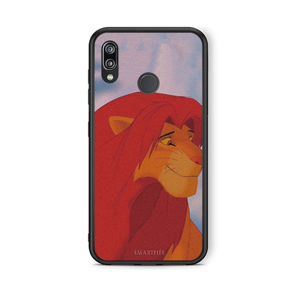 Huawei P20 Lite Lion Love 1 Θήκη Αγίου Βαλεντίνου από τη Smartfits με σχέδιο στο πίσω μέρος και μαύρο περίβλημα | Smartphone case with colorful back and black bezels by Smartfits