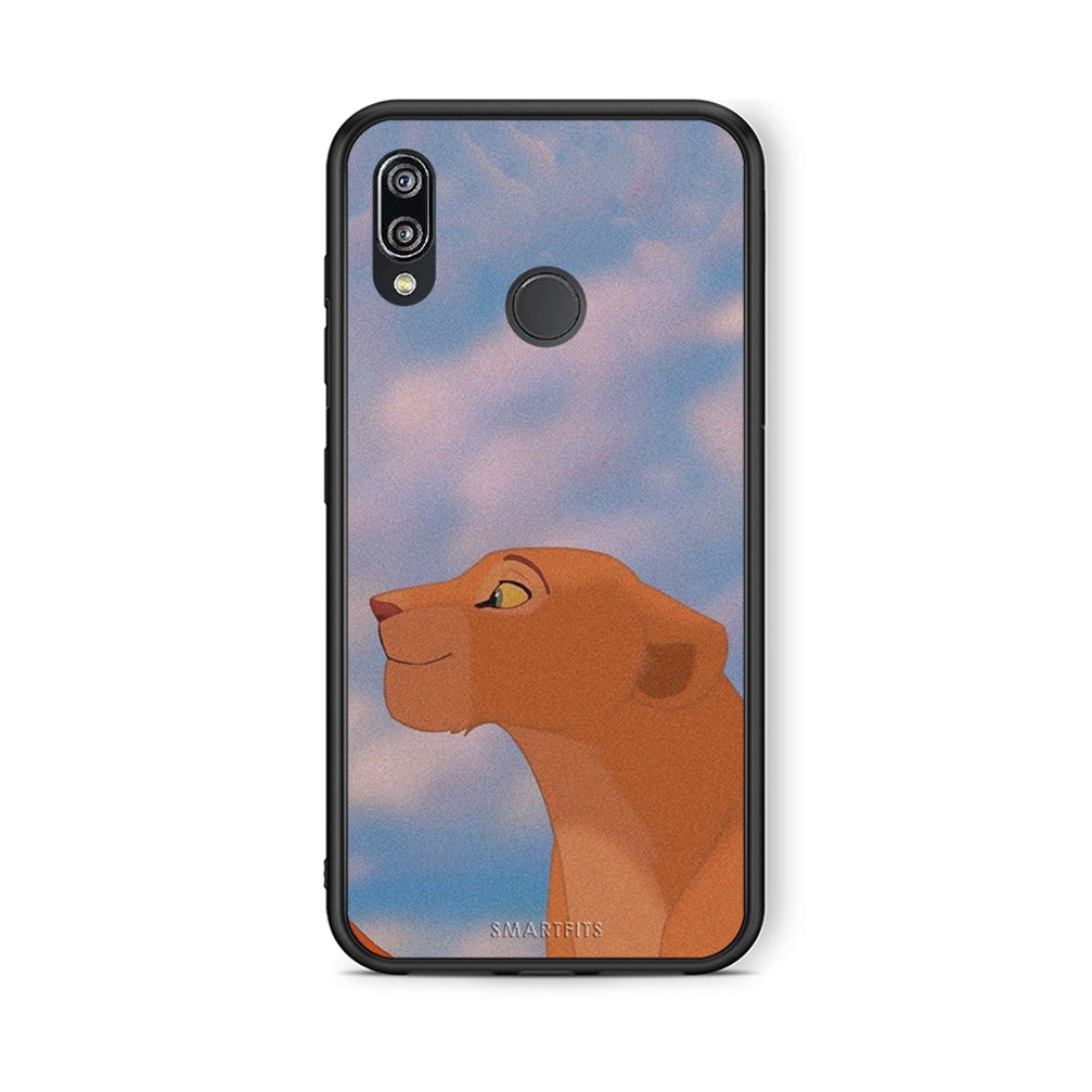 Huawei P20 Lite Lion Love 2 Θήκη Αγίου Βαλεντίνου από τη Smartfits με σχέδιο στο πίσω μέρος και μαύρο περίβλημα | Smartphone case with colorful back and black bezels by Smartfits