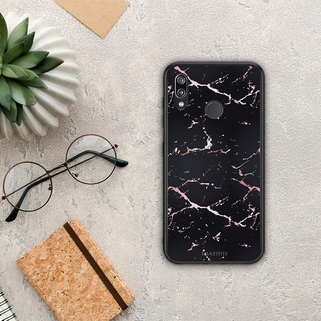 Marble Black Rosegold - Huawei P20 Lite θήκη