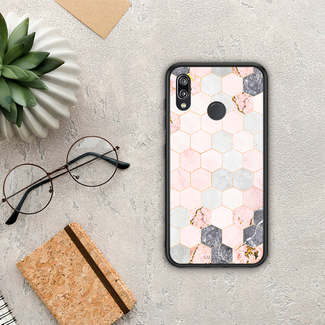 Marble Hexagon Pink - Huawei P20 Lite θήκη