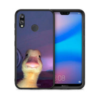 Thumbnail for Θήκη Huawei P20 Lite Meme Duck από τη Smartfits με σχέδιο στο πίσω μέρος και μαύρο περίβλημα | Huawei P20 Lite Meme Duck case with colorful back and black bezels