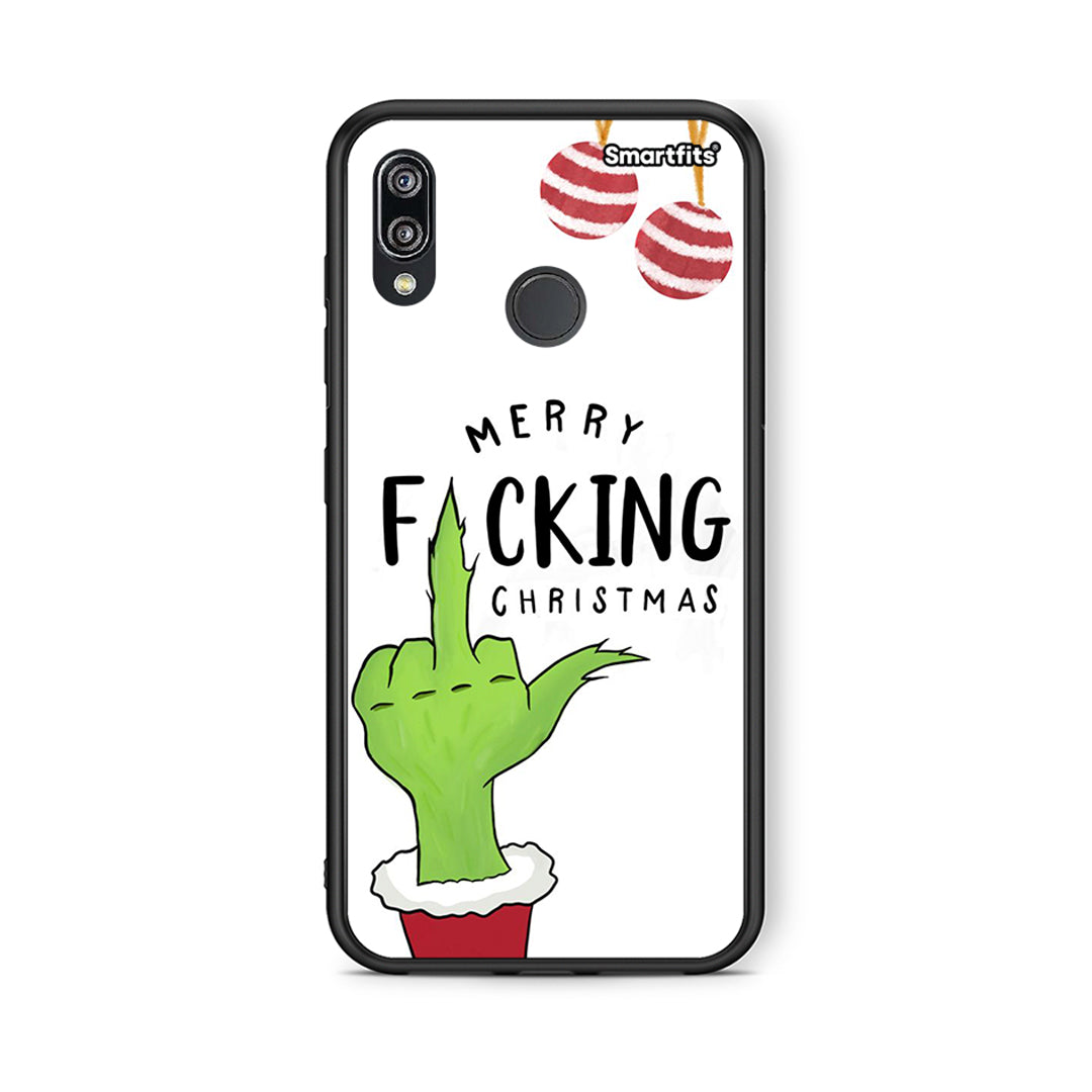 Huawei P20 Lite Merry F Xmas θήκη από τη Smartfits με σχέδιο στο πίσω μέρος και μαύρο περίβλημα | Smartphone case with colorful back and black bezels by Smartfits