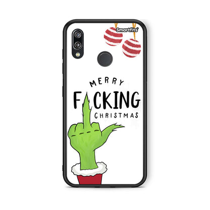 Huawei P20 Lite Merry F Xmas θήκη από τη Smartfits με σχέδιο στο πίσω μέρος και μαύρο περίβλημα | Smartphone case with colorful back and black bezels by Smartfits