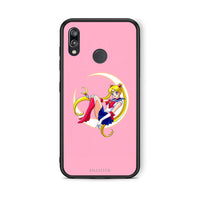 Thumbnail for Huawei P20 Lite Moon Girl θήκη από τη Smartfits με σχέδιο στο πίσω μέρος και μαύρο περίβλημα | Smartphone case with colorful back and black bezels by Smartfits