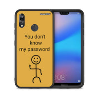 Thumbnail for Θήκη Huawei P20 Lite My Password από τη Smartfits με σχέδιο στο πίσω μέρος και μαύρο περίβλημα | Huawei P20 Lite My Password case with colorful back and black bezels