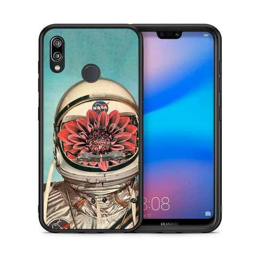 Θήκη Huawei P20 Lite Nasa Bloom από τη Smartfits με σχέδιο στο πίσω μέρος και μαύρο περίβλημα | Huawei P20 Lite Nasa Bloom case with colorful back and black bezels