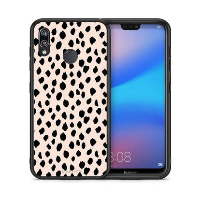 Θήκη Huawei P20 Lite New Polka Dots από τη Smartfits με σχέδιο στο πίσω μέρος και μαύρο περίβλημα | Huawei P20 Lite New Polka Dots case with colorful back and black bezels