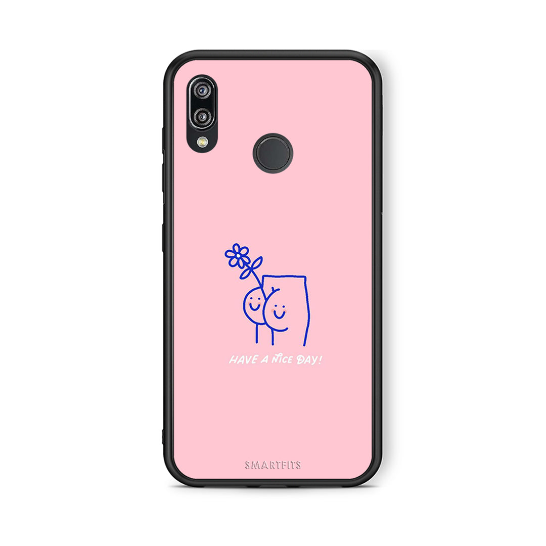Huawei P20 Lite Nice Day θήκη από τη Smartfits με σχέδιο στο πίσω μέρος και μαύρο περίβλημα | Smartphone case with colorful back and black bezels by Smartfits