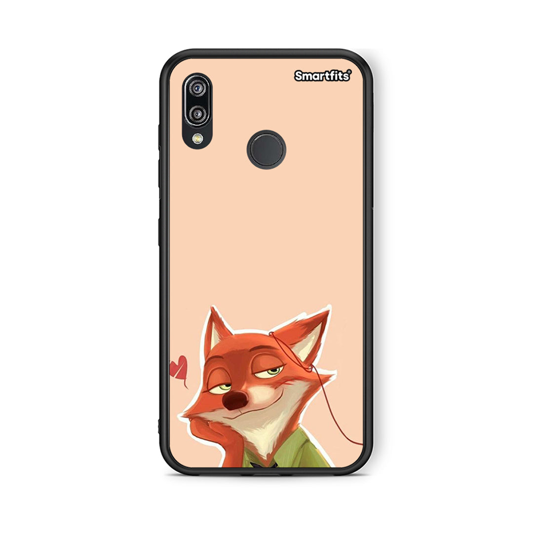 Huawei P20 Lite Nick Wilde And Judy Hopps Love 1 θήκη από τη Smartfits με σχέδιο στο πίσω μέρος και μαύρο περίβλημα | Smartphone case with colorful back and black bezels by Smartfits
