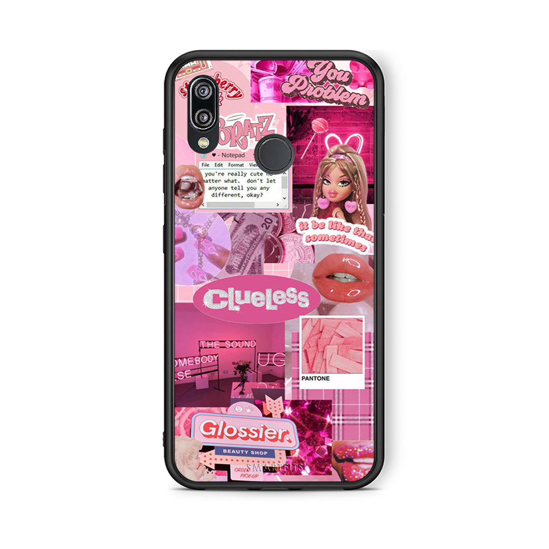 Huawei P20 Lite Pink Love Θήκη Αγίου Βαλεντίνου από τη Smartfits με σχέδιο στο πίσω μέρος και μαύρο περίβλημα | Smartphone case with colorful back and black bezels by Smartfits
