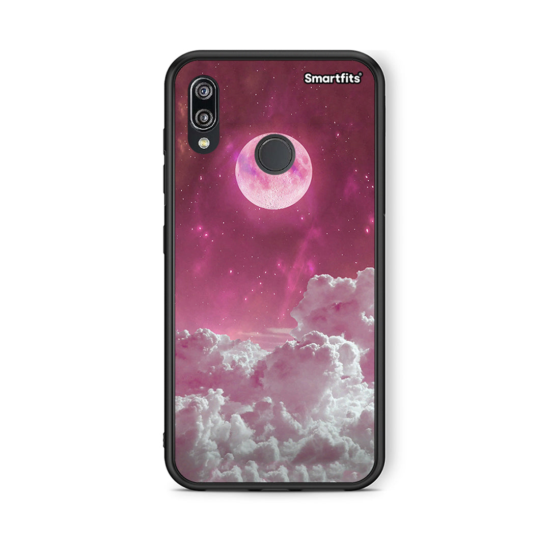 Huawei P20 Lite Pink Moon Θήκη από τη Smartfits με σχέδιο στο πίσω μέρος και μαύρο περίβλημα | Smartphone case with colorful back and black bezels by Smartfits