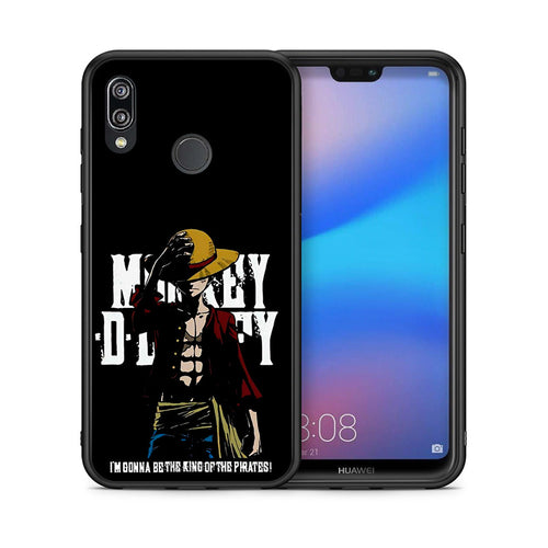 Θήκη Huawei P20 Lite Pirate King από τη Smartfits με σχέδιο στο πίσω μέρος και μαύρο περίβλημα | Huawei P20 Lite Pirate King case with colorful back and black bezels