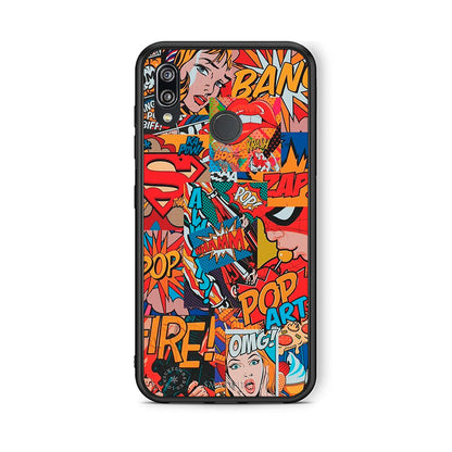 Huawei P20 Lite PopArt OMG θήκη από τη Smartfits με σχέδιο στο πίσω μέρος και μαύρο περίβλημα | Smartphone case with colorful back and black bezels by Smartfits