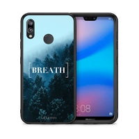 Thumbnail for Θήκη Huawei P20 Lite Breath Quote από τη Smartfits με σχέδιο στο πίσω μέρος και μαύρο περίβλημα | Huawei P20 Lite Breath Quote case with colorful back and black bezels