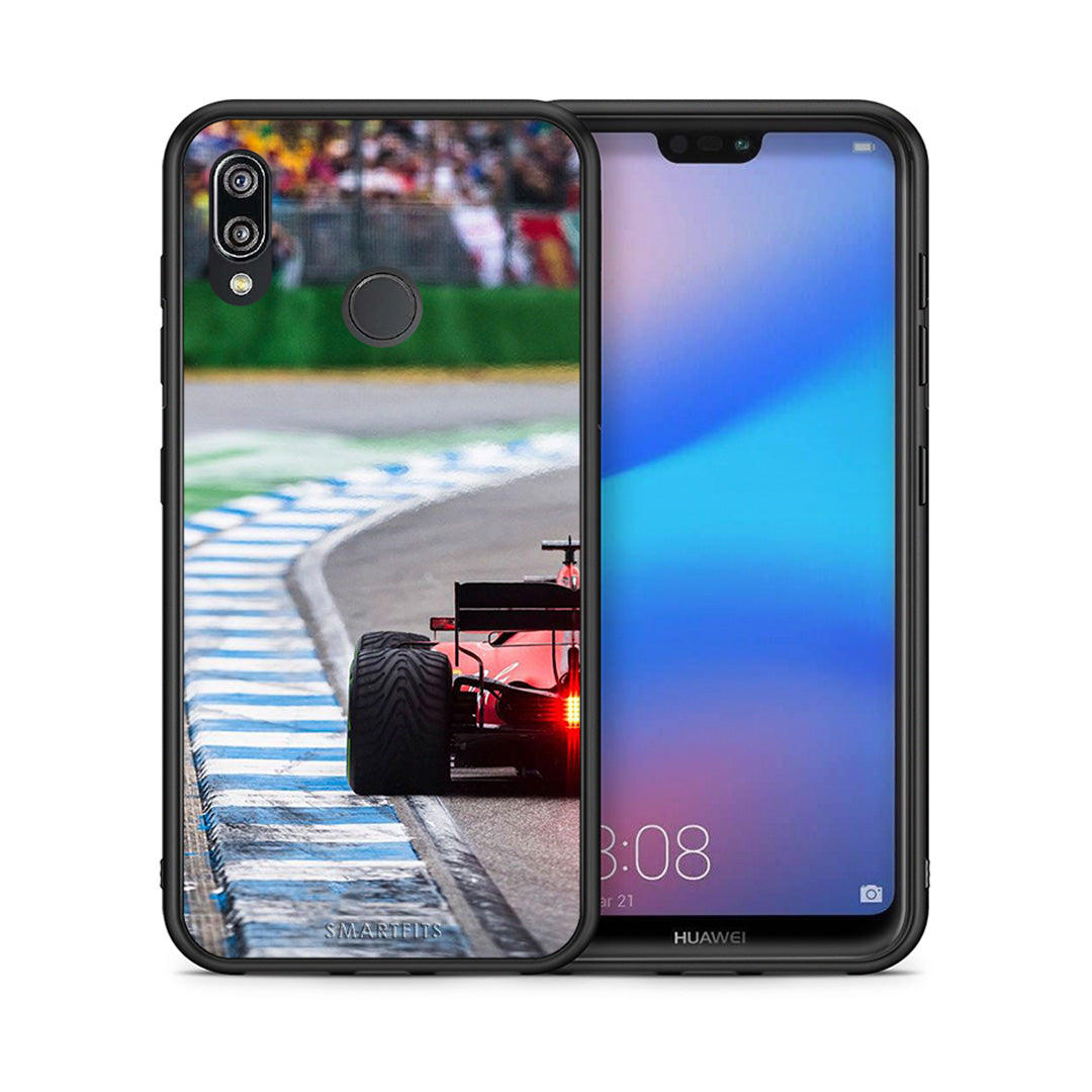 Θήκη Huawei P20 Lite Racing Vibes από τη Smartfits με σχέδιο στο πίσω μέρος και μαύρο περίβλημα | Huawei P20 Lite Racing Vibes case with colorful back and black bezels