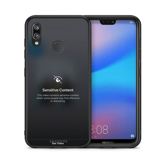 Θήκη Huawei P20 Lite Sensitive Content από τη Smartfits με σχέδιο στο πίσω μέρος και μαύρο περίβλημα | Huawei P20 Lite Sensitive Content case with colorful back and black bezels