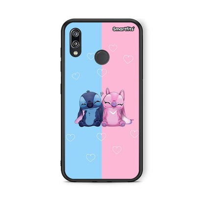 Huawei P20 Lite Stitch And Angel θήκη από τη Smartfits με σχέδιο στο πίσω μέρος και μαύρο περίβλημα | Smartphone case with colorful back and black bezels by Smartfits
