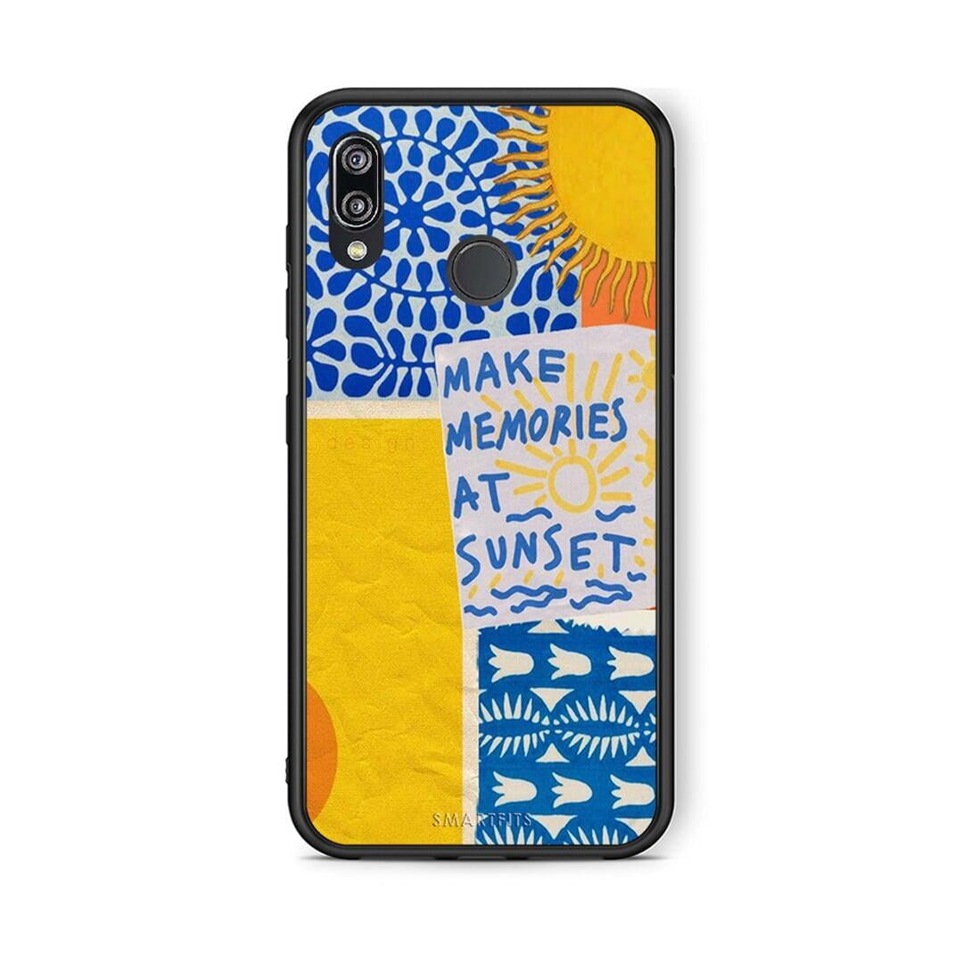 Huawei P20 Lite Sunset Memories Θήκη από τη Smartfits με σχέδιο στο πίσω μέρος και μαύρο περίβλημα | Smartphone case with colorful back and black bezels by Smartfits