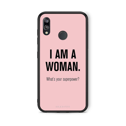 Huawei P20 Lite Superpower Woman θήκη από τη Smartfits με σχέδιο στο πίσω μέρος και μαύρο περίβλημα | Smartphone case with colorful back and black bezels by Smartfits