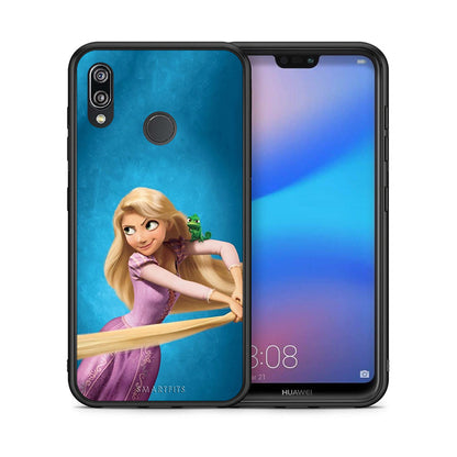 Θήκη Αγίου Βαλεντίνου Huawei P20 Lite Tangled 2 από τη Smartfits με σχέδιο στο πίσω μέρος και μαύρο περίβλημα | Huawei P20 Lite Tangled 2 case with colorful back and black bezels