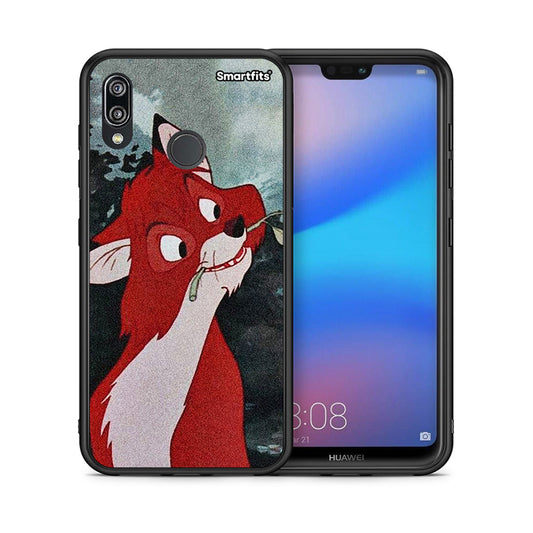 Θήκη Huawei P20 Lite Tod And Vixey Love 1 από τη Smartfits με σχέδιο στο πίσω μέρος και μαύρο περίβλημα | Huawei P20 Lite Tod And Vixey Love 1 case with colorful back and black bezels