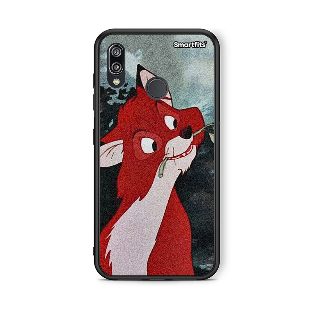 Huawei P20 Lite Tod And Vixey Love 1 θήκη από τη Smartfits με σχέδιο στο πίσω μέρος και μαύρο περίβλημα | Smartphone case with colorful back and black bezels by Smartfits