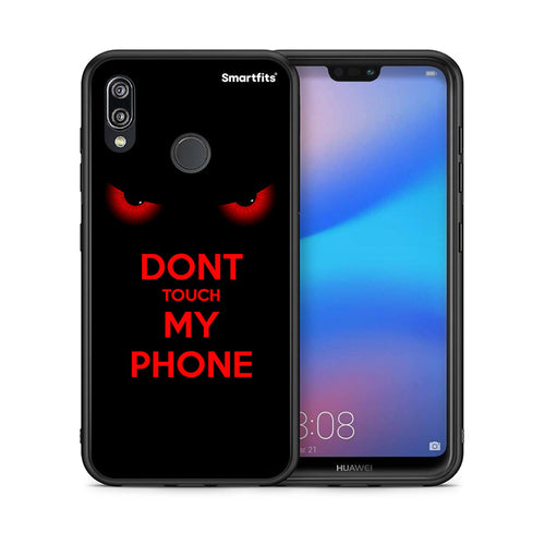 Θήκη Huawei P20 Lite Touch My Phone από τη Smartfits με σχέδιο στο πίσω μέρος και μαύρο περίβλημα | Huawei P20 Lite Touch My Phone case with colorful back and black bezels
