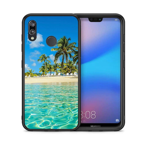 Θήκη Huawei P20 Lite Tropical Vibes από τη Smartfits με σχέδιο στο πίσω μέρος και μαύρο περίβλημα | Huawei P20 Lite Tropical Vibes case with colorful back and black bezels