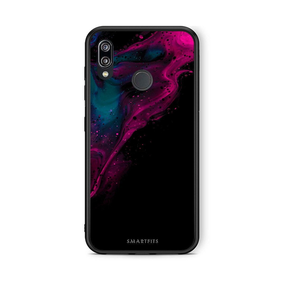 4 - Huawei P20 Lite Pink Black Watercolor case, cover, bumper
