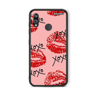 Thumbnail for Huawei P20 Lite XOXO Lips θήκη από τη Smartfits με σχέδιο στο πίσω μέρος και μαύρο περίβλημα | Smartphone case with colorful back and black bezels by Smartfits